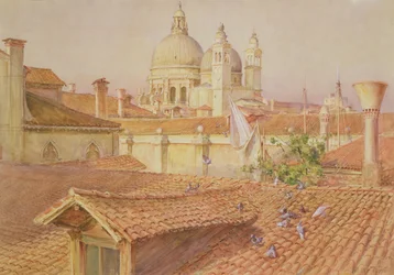 Vom Fenster des Künstlers aus mit Blick auf Santa Maria Della Salute, Venedig